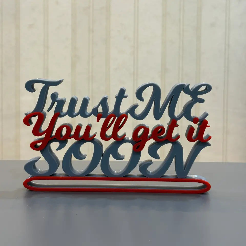 MITRAYAA Creative Nameplate – Trust Me | Fun & Motivational Desk Decor | Customizable  Door & Shelf Accent | Gift for Office & Home Use | Pack 1