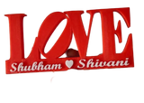 MITRAYAA Valentine’s Day Love Nameplate – Romantic Desk Decor | Personalized Gift for  Couples, Anniversary & Valentine’s Day | Pack 1